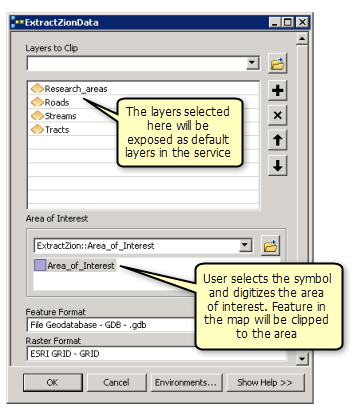 Using the ExtractZionData tool dialog box Using the ExtractZionData tool dialog box